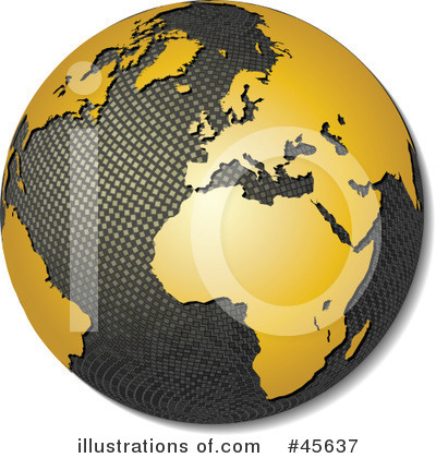 Royalty-Free (RF) Globe Clipart Illustration by Michael Schmeling - Stock Sample #45637