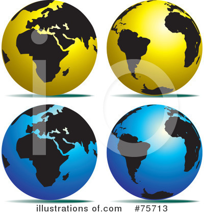 Royalty-Free (RF) Globe Clipart Illustration by Lal Perera - Stock Sample #75713