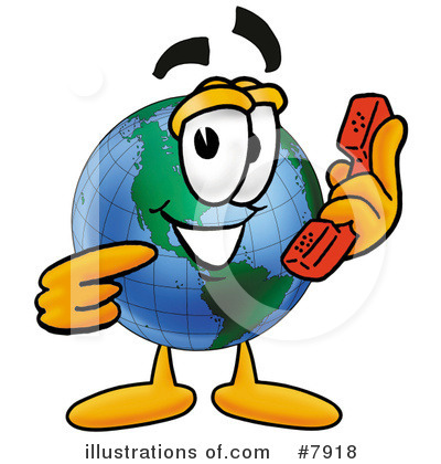 World Globe Clipart #7918 by Mascot Junction