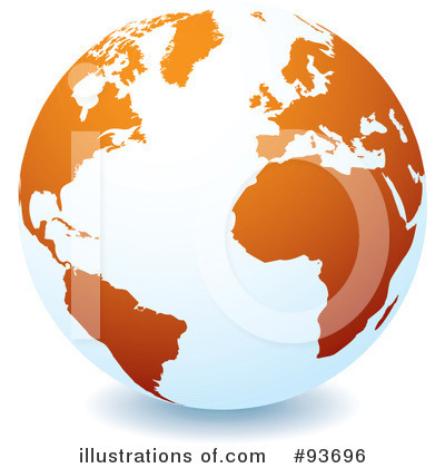 Royalty-Free (RF) Globe Clipart Illustration by michaeltravers - Stock Sample #93696