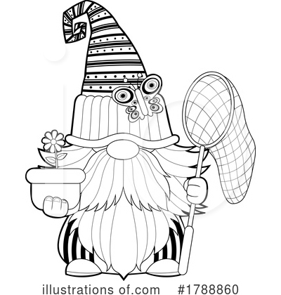 Royalty-Free (RF) Gnome Clipart Illustration by Hit Toon - Stock Sample #1788860