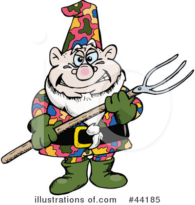 Royalty-Free (RF) Gnome Clipart Illustration by Dennis Holmes Designs - Stock Sample #44185