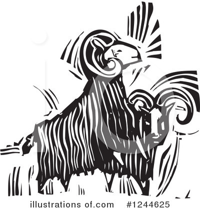 Royalty-Free (RF) Goat Clipart Illustration by xunantunich - Stock Sample #1244625