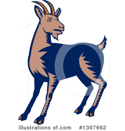 Royalty-Free (RF) Goat Clipart Illustration by patrimonio - Stock Sample #1307662