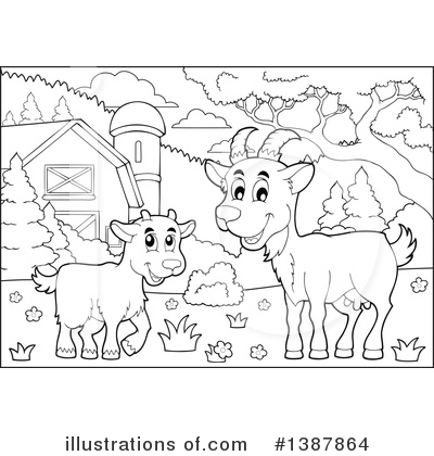 Royalty-Free (RF) Goat Clipart Illustration by visekart - Stock Sample #1387864