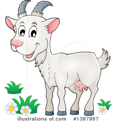Royalty-Free (RF) Goat Clipart Illustration by visekart - Stock Sample #1387867