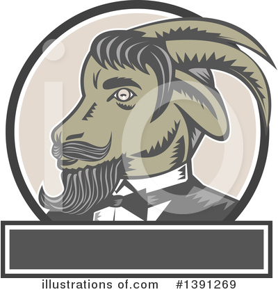 Royalty-Free (RF) Goat Clipart Illustration by patrimonio - Stock Sample #1391269