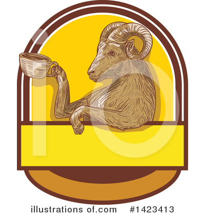 Royalty-Free (RF) Goat Clipart Illustration by patrimonio - Stock Sample #1423413