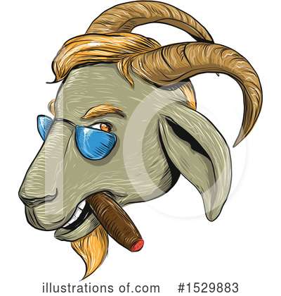 Royalty-Free (RF) Goat Clipart Illustration by patrimonio - Stock Sample #1529883