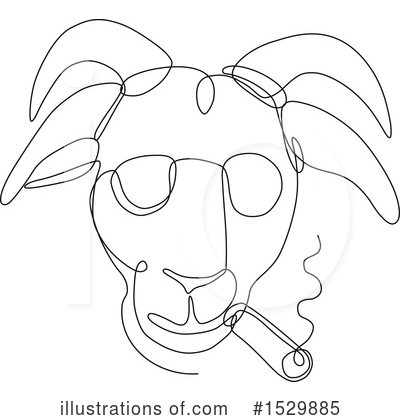 Royalty-Free (RF) Goat Clipart Illustration by patrimonio - Stock Sample #1529885