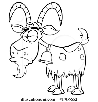 Royalty-Free (RF) Goat Clipart Illustration by Hit Toon - Stock Sample #1706652