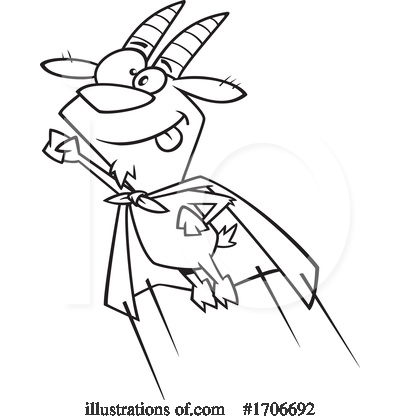 Royalty-Free (RF) Goat Clipart Illustration by toonaday - Stock Sample #1706692