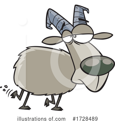 Royalty-Free (RF) Goat Clipart Illustration by toonaday - Stock Sample #1728489