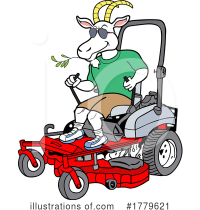 Lawn Mower Clipart #1779621 by LaffToon