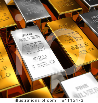 Royalty-Free (RF) Gold Bars Clipart Illustration by stockillustrations - Stock Sample #1115473