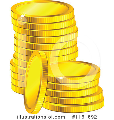 Gold Coins Clipart #1161692 by Vector Tradition SM