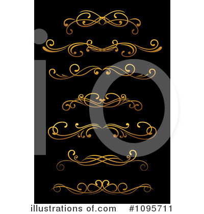 Royalty-Free (RF) Gold Design Elements Clipart Illustration by Vector Tradition SM - Stock Sample #1095711