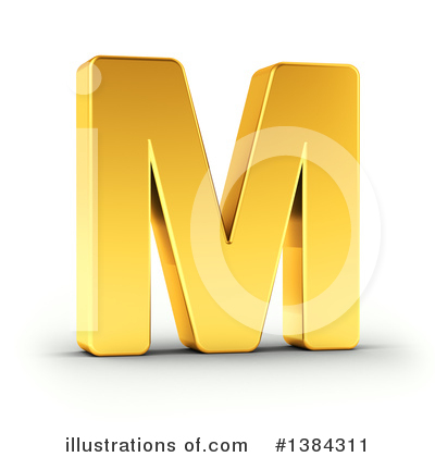 Royalty-Free (RF) Gold Letter Clipart Illustration by stockillustrations - Stock Sample #1384311