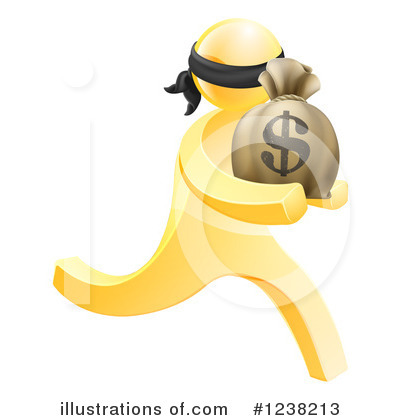Royalty-Free (RF) Gold Man Clipart Illustration by AtStockIllustration - Stock Sample #1238213