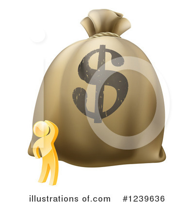 Royalty-Free (RF) Gold Man Clipart Illustration by AtStockIllustration - Stock Sample #1239636