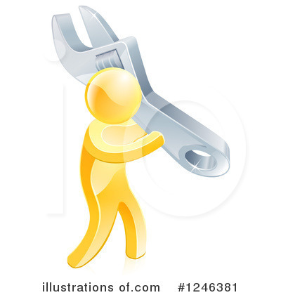 Royalty-Free (RF) Gold Man Clipart Illustration by AtStockIllustration - Stock Sample #1246381