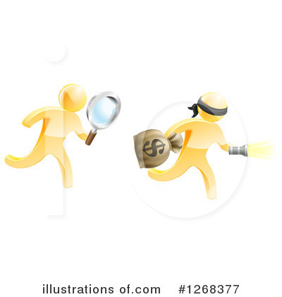 Royalty-Free (RF) Gold Man Clipart Illustration by AtStockIllustration - Stock Sample #1268377