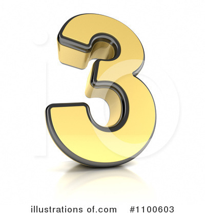 Royalty-Free (RF) Gold Number Clipart Illustration by stockillustrations - Stock Sample #1100603