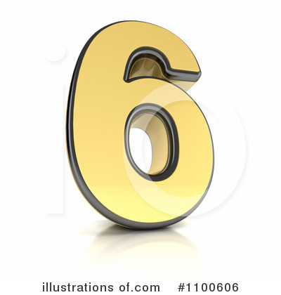 Royalty-Free (RF) Gold Number Clipart Illustration by stockillustrations - Stock Sample #1100606