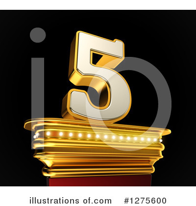 Royalty-Free (RF) Gold Number Clipart Illustration by stockillustrations - Stock Sample #1275600