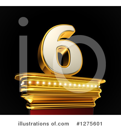 Royalty-Free (RF) Gold Number Clipart Illustration by stockillustrations - Stock Sample #1275601