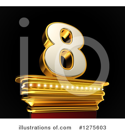 Royalty-Free (RF) Gold Number Clipart Illustration by stockillustrations - Stock Sample #1275603