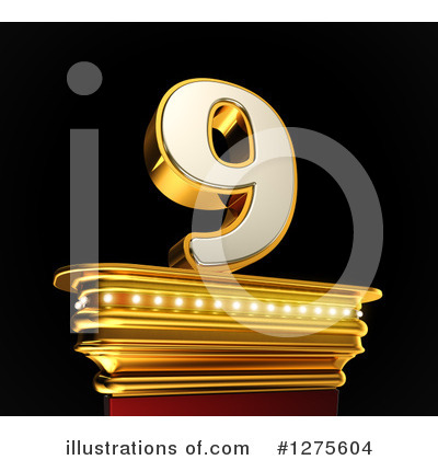 Royalty-Free (RF) Gold Number Clipart Illustration by stockillustrations - Stock Sample #1275604