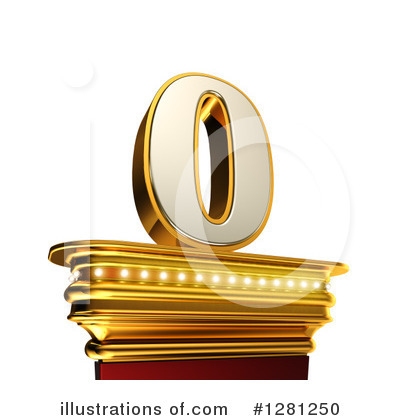 Royalty-Free (RF) Gold Number Clipart Illustration by stockillustrations - Stock Sample #1281250
