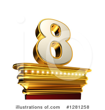 Royalty-Free (RF) Gold Number Clipart Illustration by stockillustrations - Stock Sample #1281258