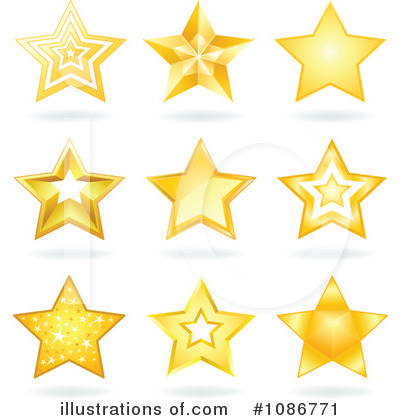 Gold Star Clipart #1086771 by yayayoyo