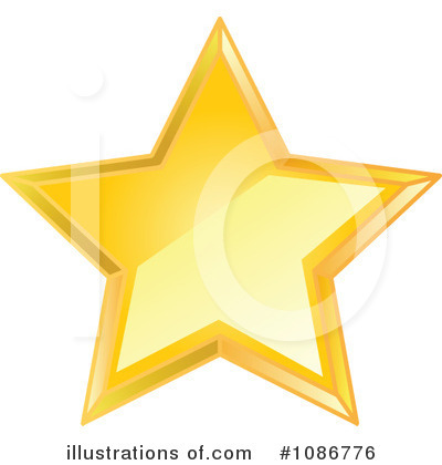 Royalty-Free (RF) Gold Star Clipart Illustration by yayayoyo - Stock Sample #1086776