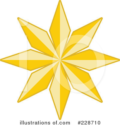 Royalty-Free (RF) Golden Star Clipart Illustration by KJ Pargeter - Stock Sample #228710