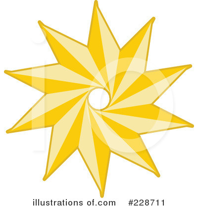 Royalty-Free (RF) Golden Star Clipart Illustration by KJ Pargeter - Stock Sample #228711