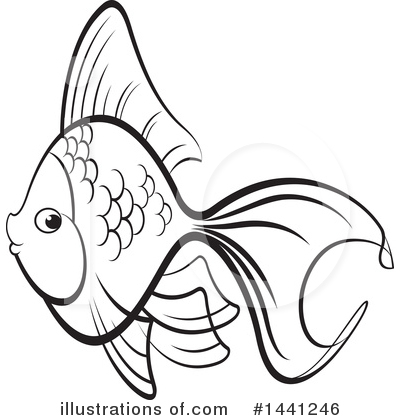 Royalty-Free (RF) Goldfish Clipart Illustration by Lal Perera - Stock Sample #1441246