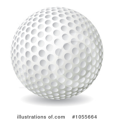 Royalty-Free (RF) Golf Ball Clipart Illustration by MilsiArt - Stock Sample #1055664