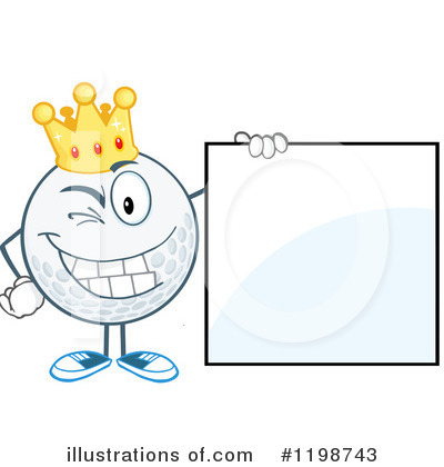 Royalty-Free (RF) Golf Ball Clipart Illustration by Hit Toon - Stock Sample #1198743