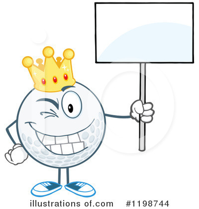 Royalty-Free (RF) Golf Ball Clipart Illustration by Hit Toon - Stock Sample #1198744