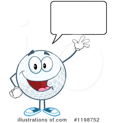 Royalty-Free (RF) Golf Ball Clipart Illustration by Hit Toon - Stock Sample #1198752