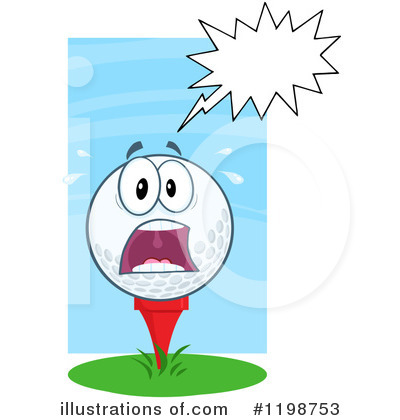 Royalty-Free (RF) Golf Ball Clipart Illustration by Hit Toon - Stock Sample #1198753
