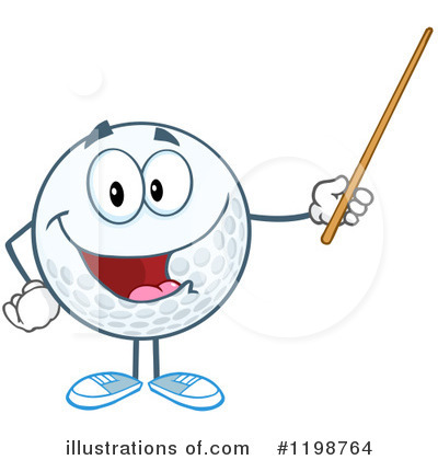 Royalty-Free (RF) Golf Ball Clipart Illustration by Hit Toon - Stock Sample #1198764