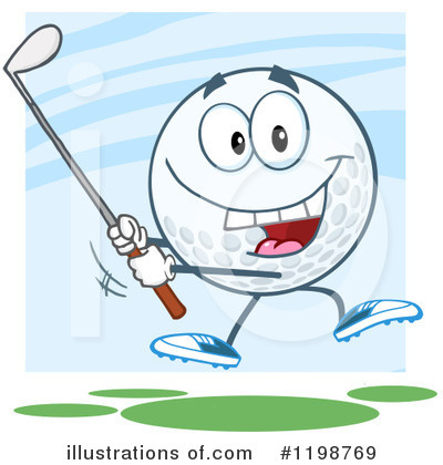 Royalty-Free (RF) Golf Ball Clipart Illustration by Hit Toon - Stock Sample #1198769