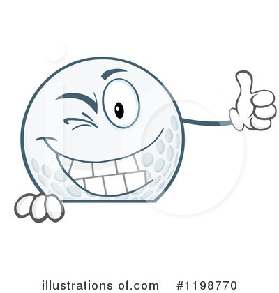 Royalty-Free (RF) Golf Ball Clipart Illustration by Hit Toon - Stock Sample #1198770