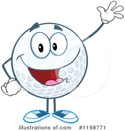 Royalty-Free (RF) Golf Ball Clipart Illustration by Hit Toon - Stock Sample #1198771
