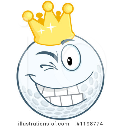 Royalty-Free (RF) Golf Ball Clipart Illustration by Hit Toon - Stock Sample #1198774