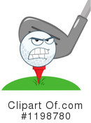 Golf Ball Clipart #1198780 by Hit Toon